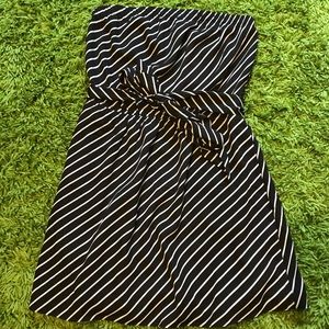 Express stripped strapless dress
